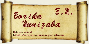 Borika Munižaba vizit kartica